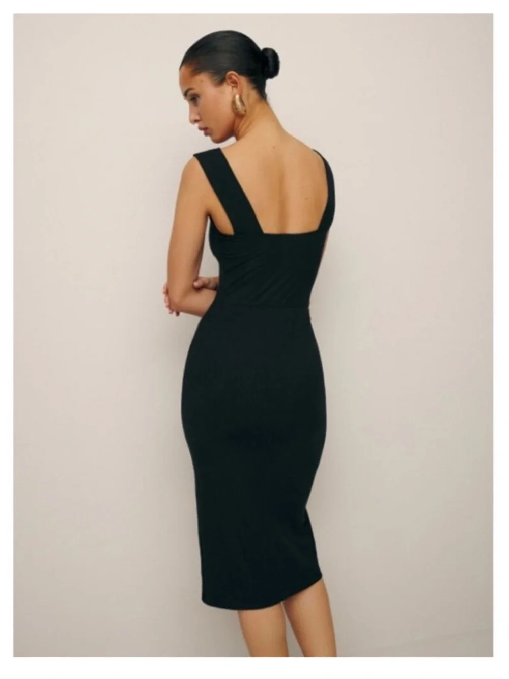 Reformation Cassi Knit Dress Black - Picture 2 of 10